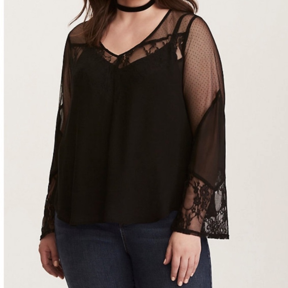 Torrid Mesh Blouse